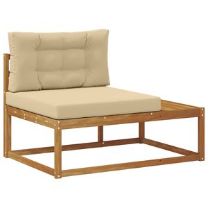 vidaXL Udend&oslash;rs end sofa med pude Naturfarvet 115 x 83 x 73 cm