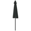 vidaXL altanparasol med aluminiumsstang 270x144x222 cm halv sort