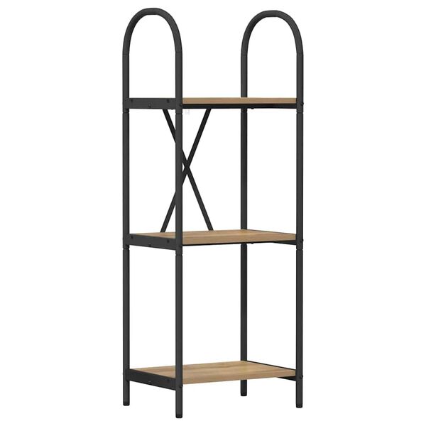 vidaXL Bogreol Artisan Egetr&aelig; 40 x 30 x 109 cm Konstrueret tr&aelig;