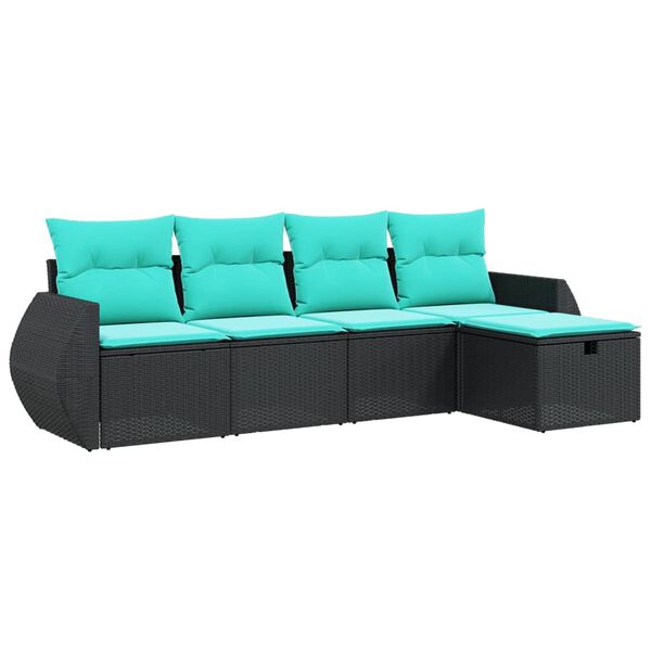 vidaXL sofas&aelig;t til haven 6 dele med hynder polyrattan brun