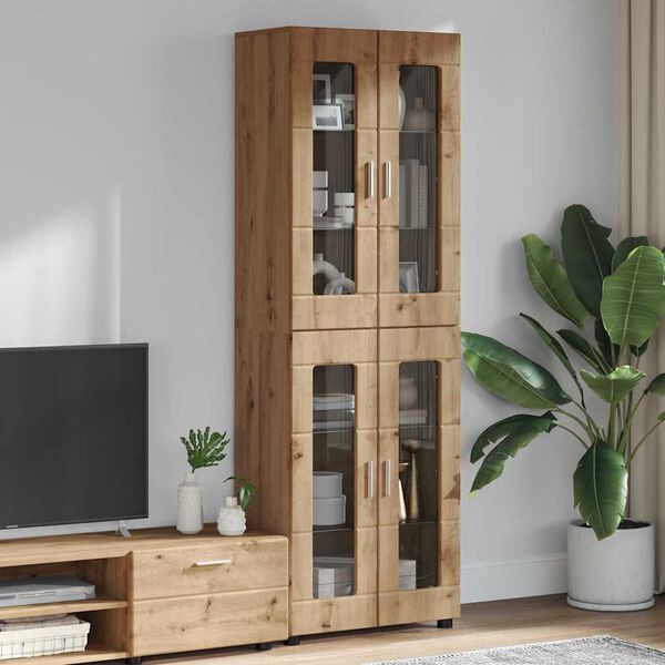 vidaXL Highboard med hylde FLORIN Artisan Egetr&aelig; 60 x 35 x 182 cm