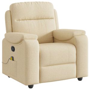 vidaXL massagestol stof cremefarvet