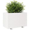 vidaXL plantekasse 70x40x49,5 cm massivt fyrretræ hvid