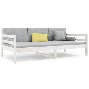 vidaXL daybed uden madras 80x200 cm massivt fyrretr&aelig; hvid