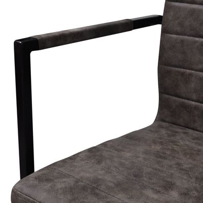 vidaXL spisebordsstole med cantilever 4 stk. kunstlæder brun