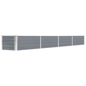 vidaXL forh&oslash;jet plantekasse 320x40x45 cm galvaniseret st&aring;l gr&aring;