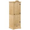 vidaXL kl&aelig;deskab Corona 55x52x170 cm massivt fyrretr&aelig;