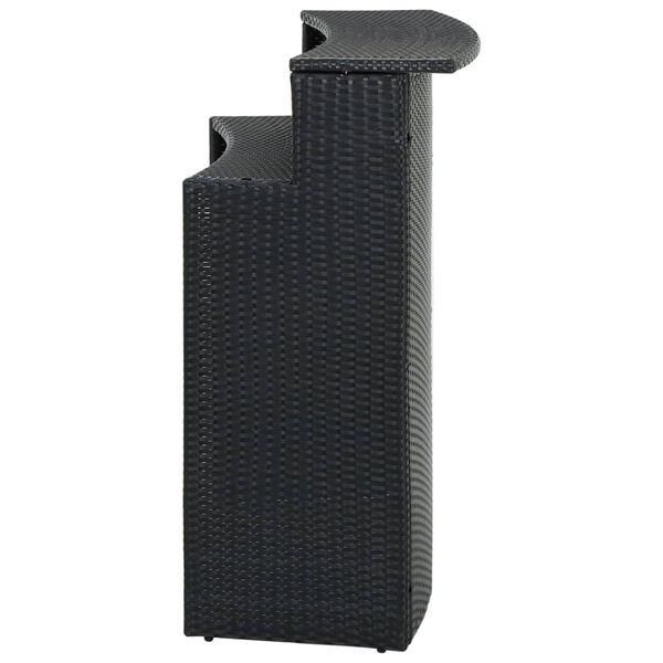 vidaXL barbord til haven 120x55x110 cm polyrattan sort