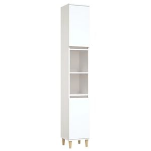 vidaXL badev&aelig;relsesskab 30x30x190 cm konstrueret tr&aelig; hvid
