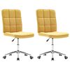 vidaXL spisebordsstole 2 stk. stof gul