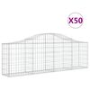 vidaXL buede gabionkurve 50 stk. 200x30x60/80 cm galvaniseret jern