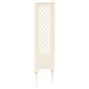 vidaXL Trellis med Spids Hvid 43 x 6 x 165 cm PP