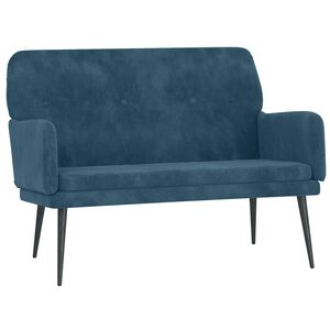vidaXL b&aelig;nk 108x79x79 cm velour bl&aring;