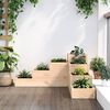 vidaXL plantekasse 4 niveauer 80,5x79x36 cm massivt fyrretræ