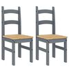 vidaXL spisebordsstole 2 stk. 40x46x99 cm massivt fyrretr&aelig; gr&aring;