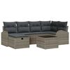 vidaXL Havesofa S&aelig;t 7 stk. Gr&aring; polyrattan