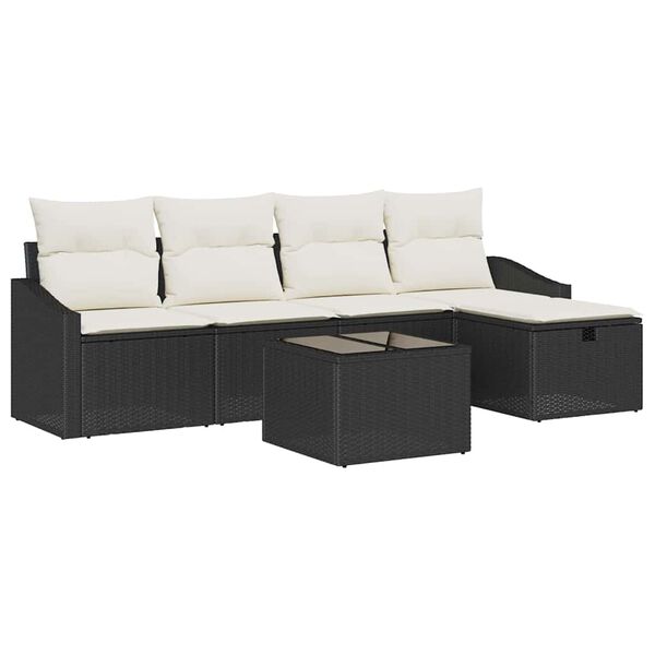vidaXL Sofa S&aelig;t med pude 5 pcs polyrattan
