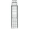 vidaXL buede gabionkurve 8 stk. 200x30x100/120 cm galvaniseret jern