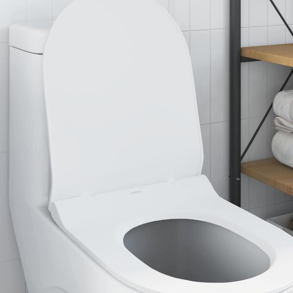vidaXL Toilet s&aelig;de Indstillelig Hvid 48,5 x 36 x 5 cm Polypropylen