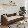 vidaXL daybed med madras og USB 90x200 cm stof brun