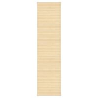 vidaXL gulvtæppe 80x300 cm bambus naturfarvet
