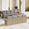 vidaXL Havesofa Sæt 9 pcs Beige Poly rattan