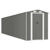 vidaXL haveskur 192x855x223 cm galvaniseret st&aring;l lysegr&aring;