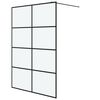 vidaXL brusev&aelig;g 140x195 cm matteret sikkerhedsglas sort