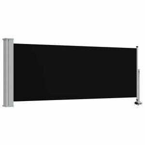 vidaXL sammenrullelig sidemarkise til terrassen 100 x 300 cm sort