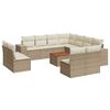 vidaXL sofas&aelig;t til haven 12 dele med hynder polyrattan beige