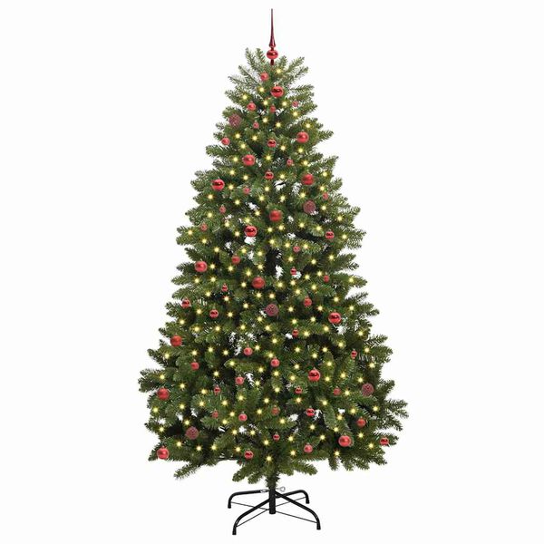 vidaXL Kunstigt juletr&aelig; med 300 LED'er Gr&oslash;n 270 cm PVC og metal