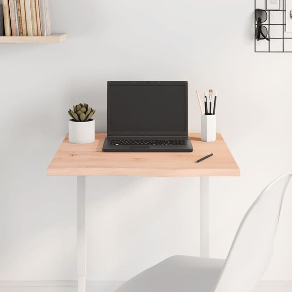 vidaXL bordplade 60x60x2 cm ubehandlet massivt egetr&aelig;