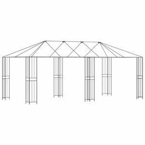 vidaXL Gazebo Ramme 6 x 3 m Sort St&aring;l