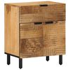 vidaXL sengebord 50x33x60 cm massivt mangotr&aelig; brun