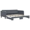 vidaXL daybed med udtr&aelig;k 100x200 cm velour m&oslash;rkegr&aring;