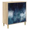 vidaXL Sideboard RAALTE Sonoma-eg 69 x 33 x 75 cm Konstrueret tr&aelig;