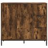 vidaXL Sideboard med skuffe R&oslash;get eg 89,5 x 33 x 82 cm Konstrueret tr&aelig;