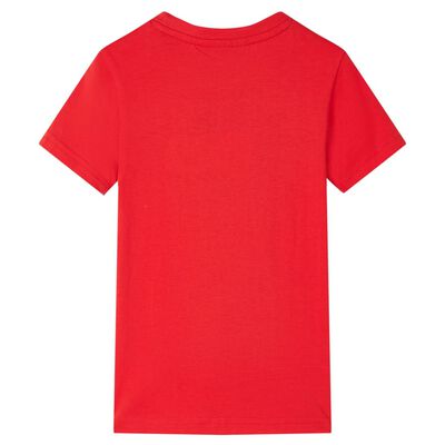 T-shirt til børn str. 92 rød
