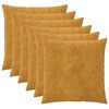 vidaXL Pudebetr&aelig;k 6 pcs HEERLEN Gul 60 x 60 cm Mikrofiber Fleece