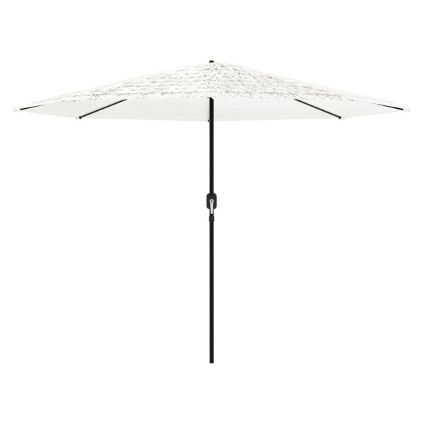 vidaXL parasol med stålstang 324x324x247 cm hvid