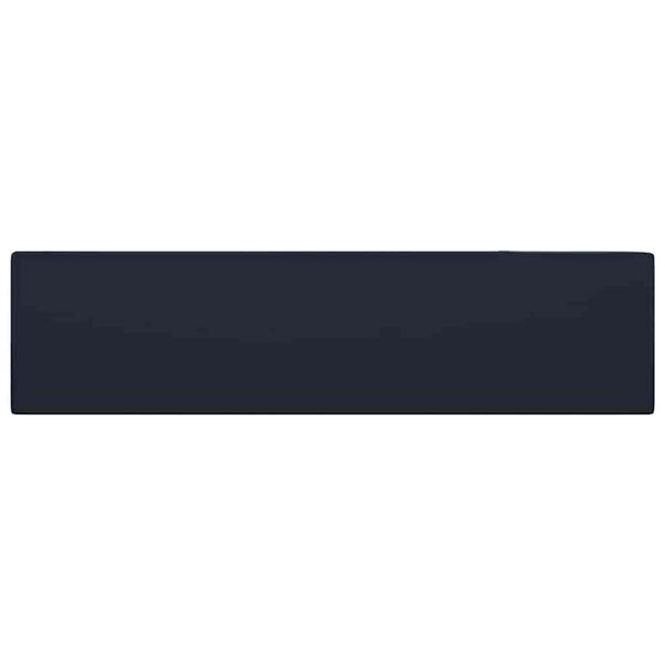 vidaXL h&aring;ndvask med overl&oslash;b til badev&aelig;relse keramik m&oslash;rkebl&aring;