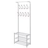 vidaXL knager&aelig;kke med skoopbevaring 68x32x182,5 cm hvid