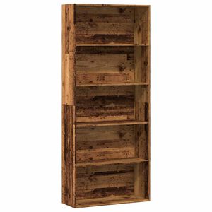 vidaXL bogreol 80x30x189 cm konstrueret tr&aelig; gammelt tr&aelig;-look