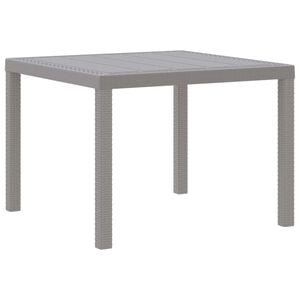 vidaXL Havem&oslash;bel Bord Lysegr&aring; 100 x 100 x 73 cm polyrattan