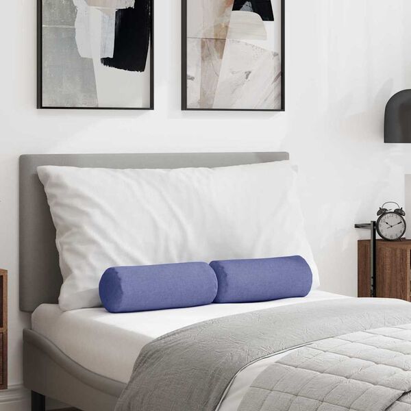 vidaXL Bolsterpuder 2 pcs Jeans blå Ø 15 x 40 cm Stof