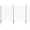 vidaXL K&aelig;de-link hegn med stolpe 10 x 1,4 m PVC-belagt st&aring;l Gr&aring; Mesh