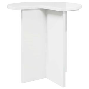 vidaXL Sidebord Hvid h&oslash;jglans &Oslash; 39 x 38 cm Konstrueret tr&aelig;