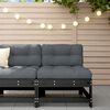 vidaXL midtermodul til havesofa massivt fyrretr&aelig; sort