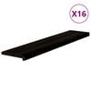 vidaXL trappem&aring;tter 16 stk. brunsort 120x25x2 cm massivt egetr&aelig;
