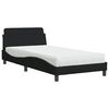 vidaXL seng med madras Dover 100x200 cm stof sort